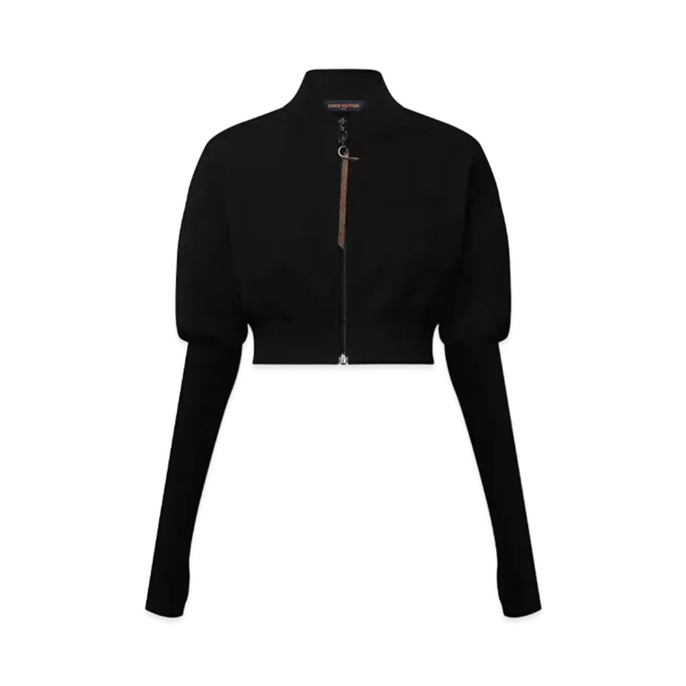 Louis Vuitton Ribbed Sleeve Bomber Jacket "Noir"