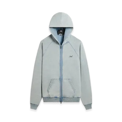 Kith Indigo Fleece Wilder Full Zip Hoodie "Pale Indigo"