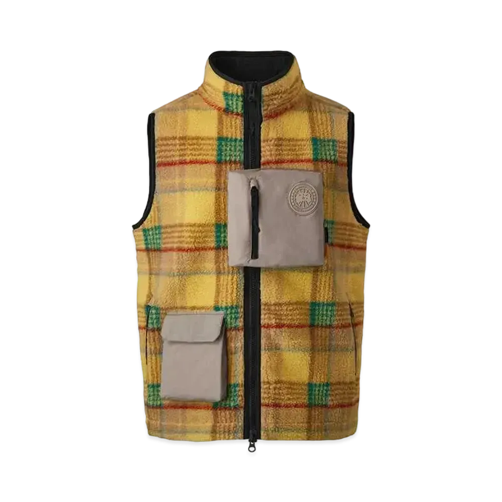 UNION x CANADA GOOSE x NBA Legion Fleece Vest "Legacy Tartan Gold"