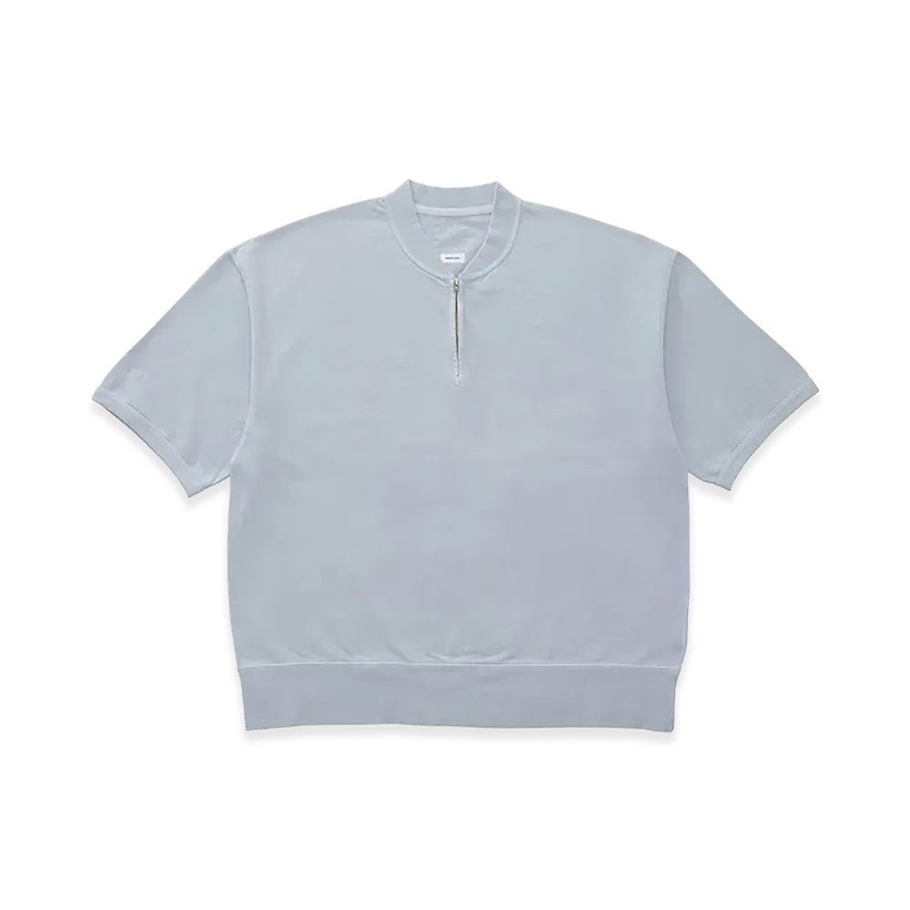 visvim Mondo Henley Zip S/S DMGD "LT.Blue"