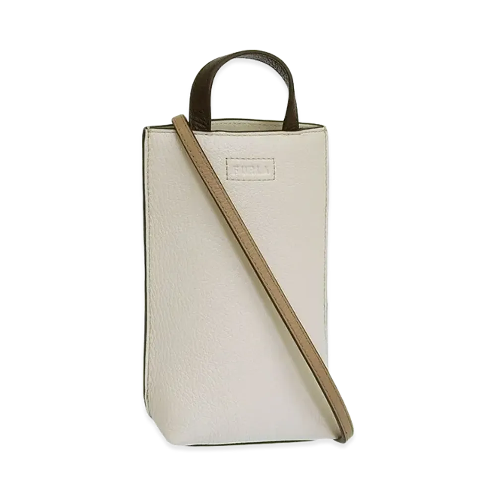 FURLA Camelia Vertical Crossbody "White"