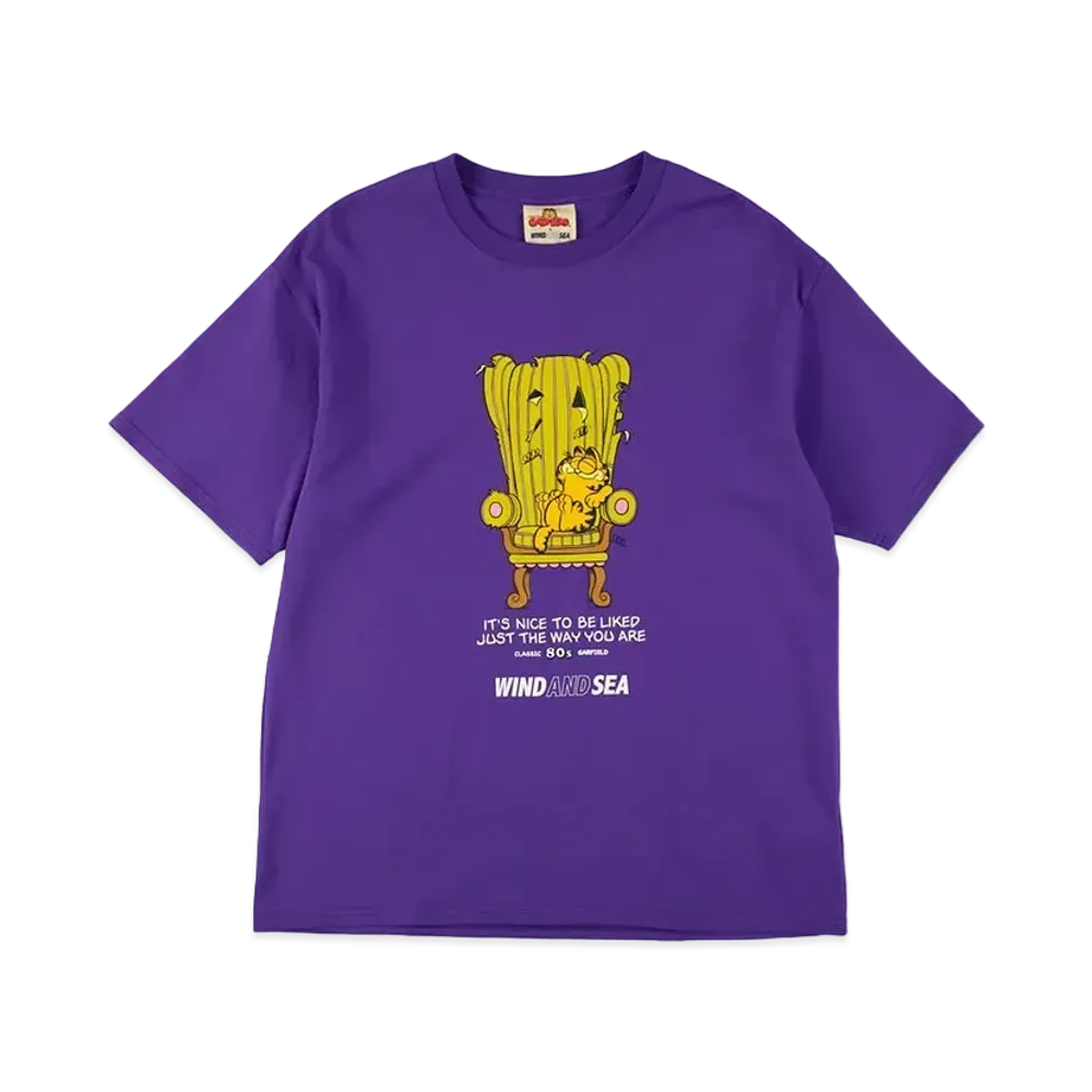 WIND AND SEA x GARFIELD S/S Tee (Chair) "Purple"