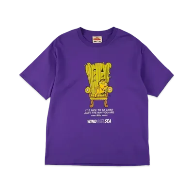 WIND AND SEA x GARFIELD S/S Tee (Chair) "Purple"