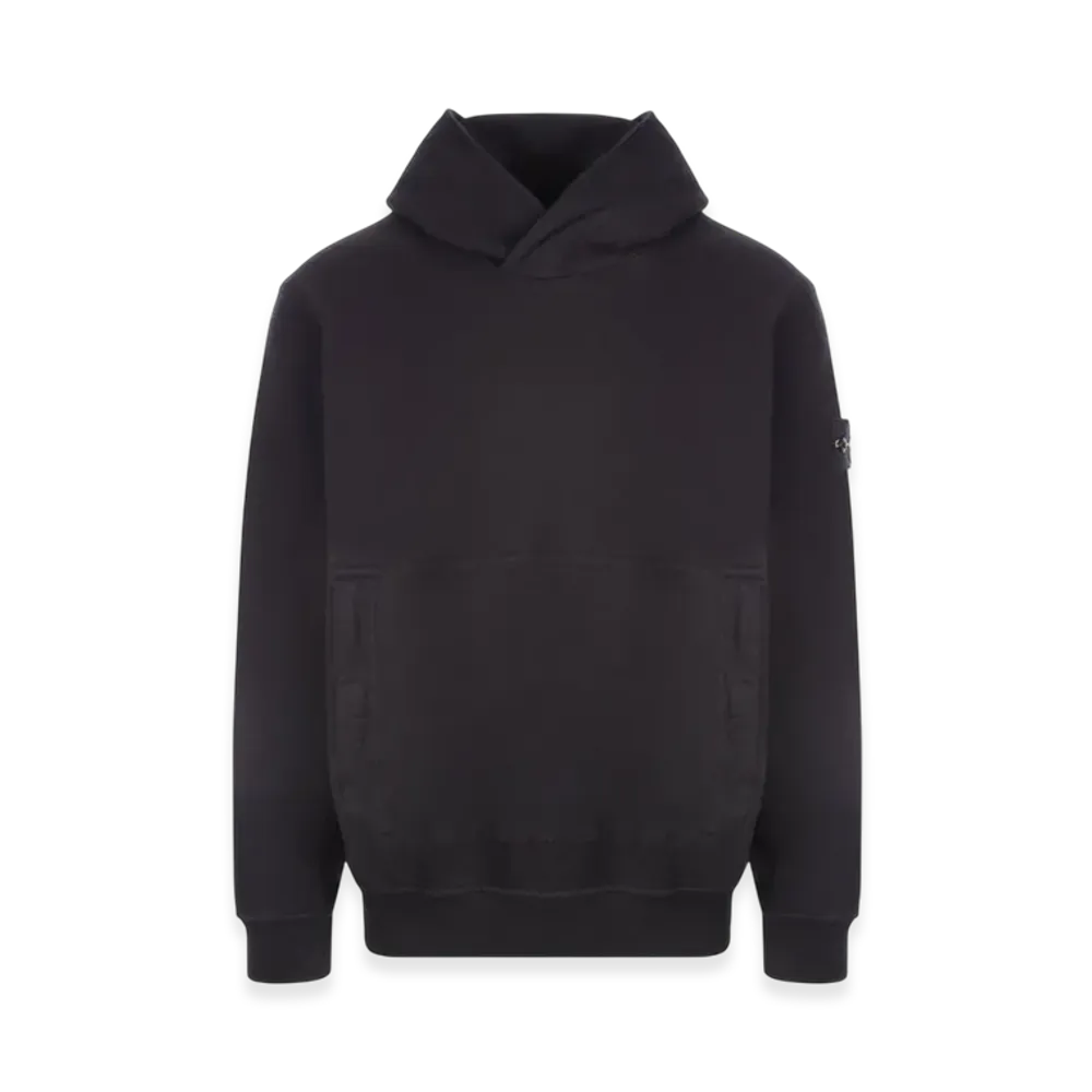 Stone Island 61820 Cotton Fleece Hooded Sweatshirt - 22FW "Black"