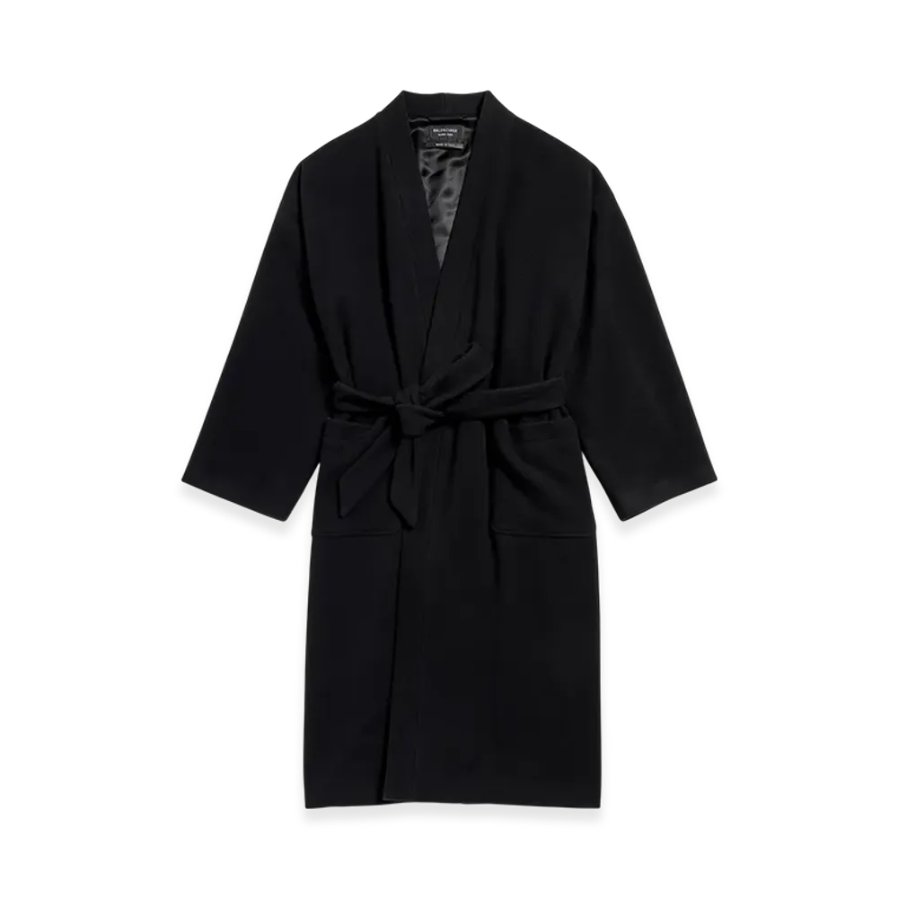 BALENCIAGA Bathrobe Coat "Black"