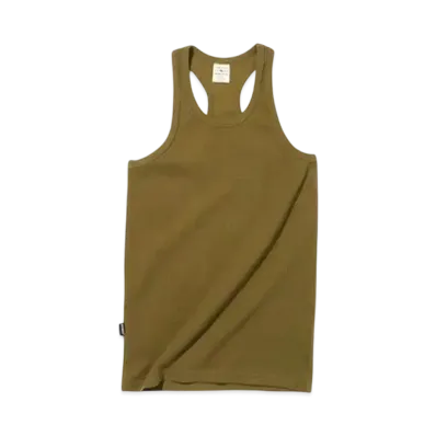AVIREX Daily Wear Rib Tank Top Back Cross "Olive"