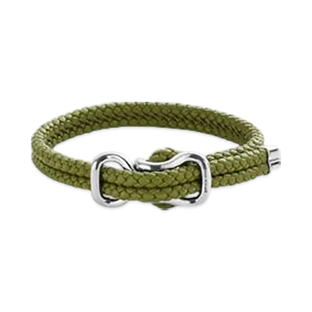 Bottega Veneta Leather Bracelet "Matcha"