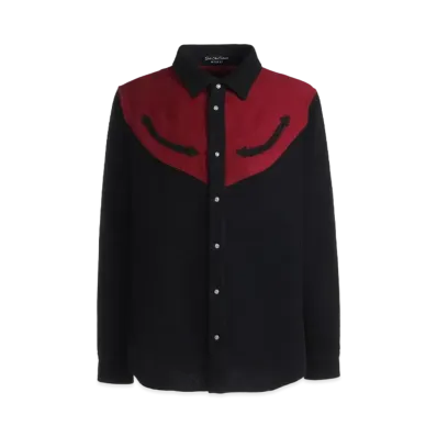 WILDSIDE Yohji Yamamoto x Gods True Cashmere Western Shirt "Bordeaux"