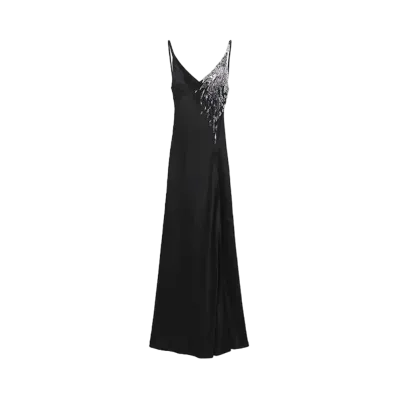 Alexander McQUEEN Smashed Glass Embroidered Dress "Black"