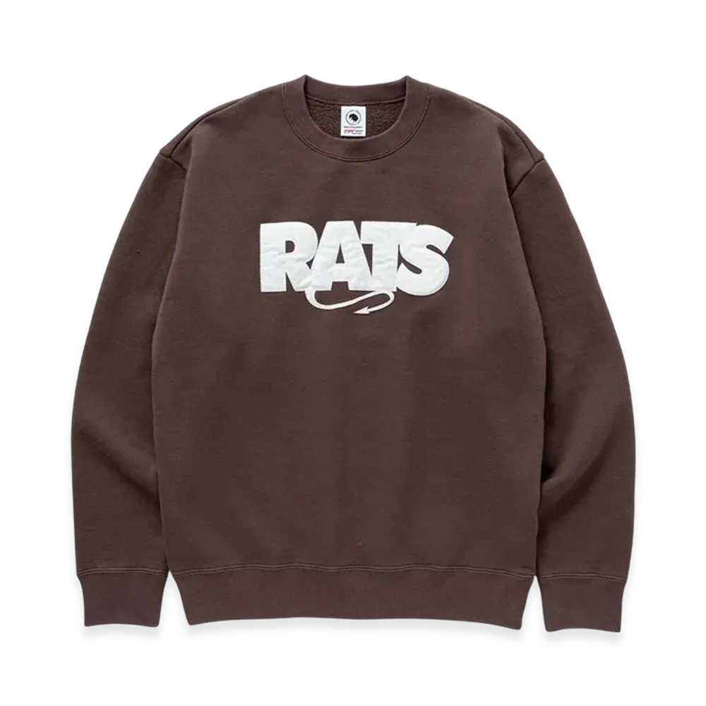 RATS Box Logo Crew Neck Sweat "Brown"