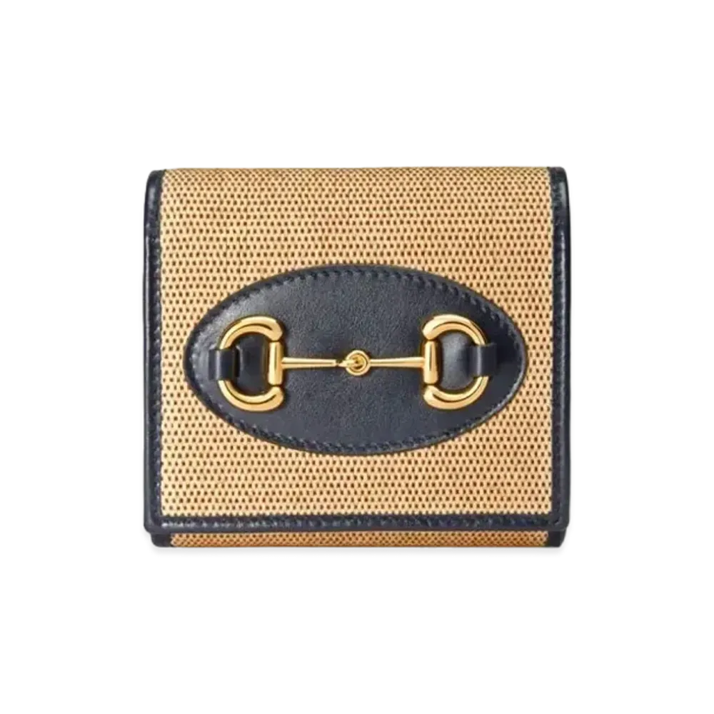 GUCCI Horsebit 1955 Card Case Wallet Japan Limited "Beige"