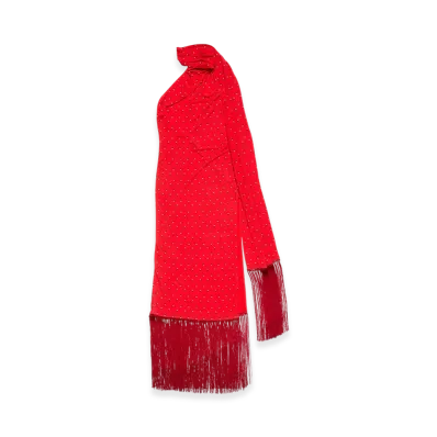 Acne Studios Draped Satin Dress Runway Show "Red"