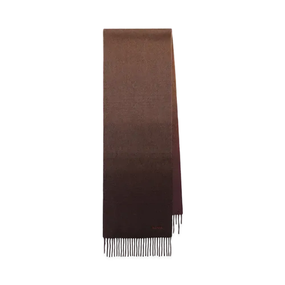 Paul Smith Gradation Cashmere Scarf "DarkBrown"