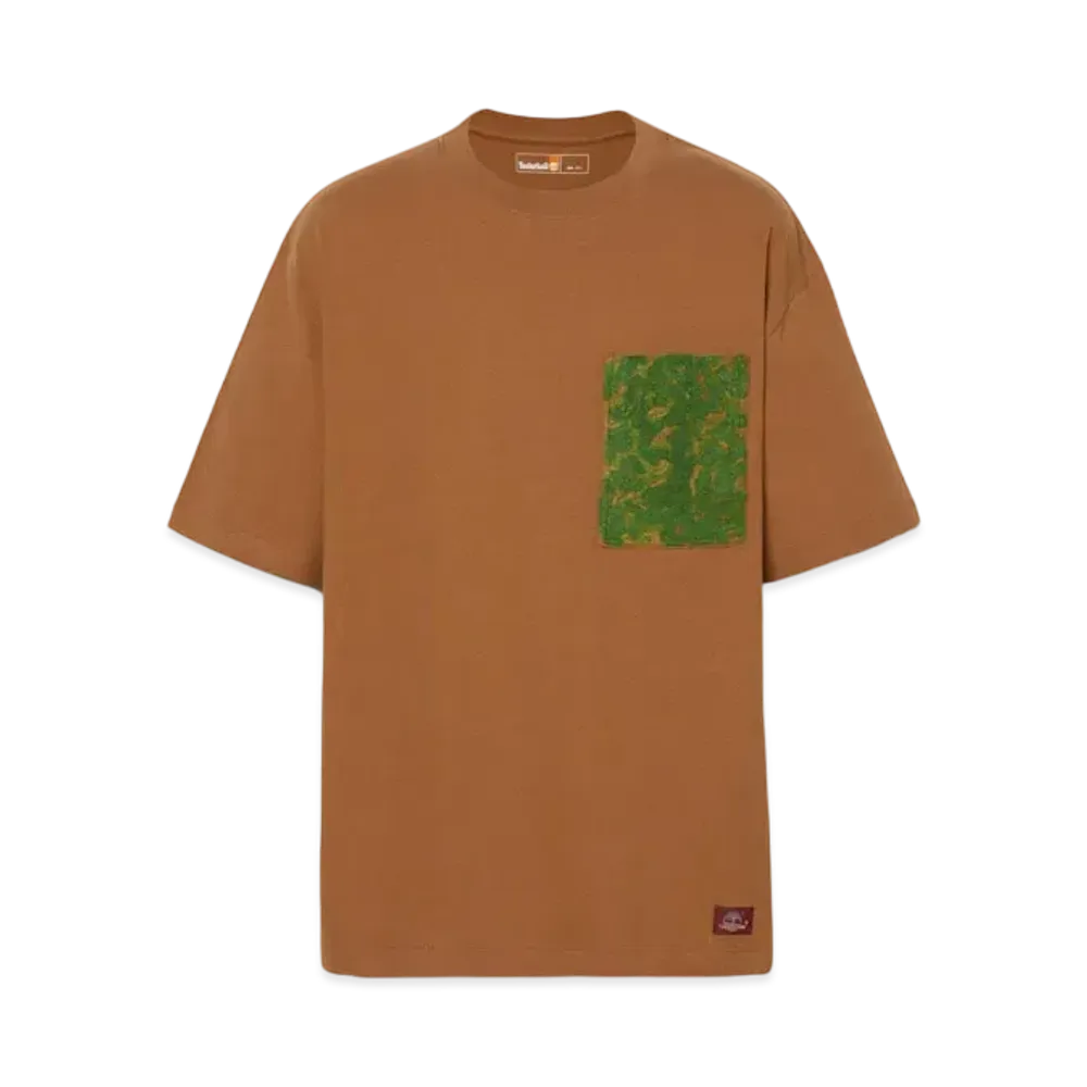 Timberland Allgender Short Sleeve Embroidery Pocket Tee "Medium Brown"