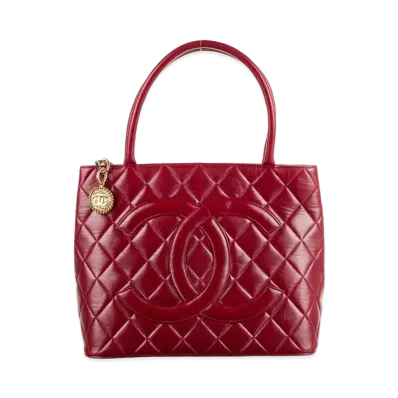 CHANEL Reprint Tote Lambskin "Red/Gold"