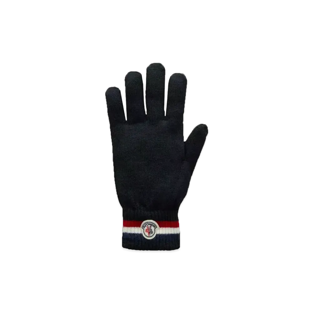 MONCLER Tricolour Knit Gloves "Black"
