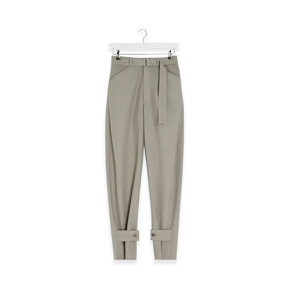LEMAIRE Women's Tailored Curved Pants "Light Taupe"