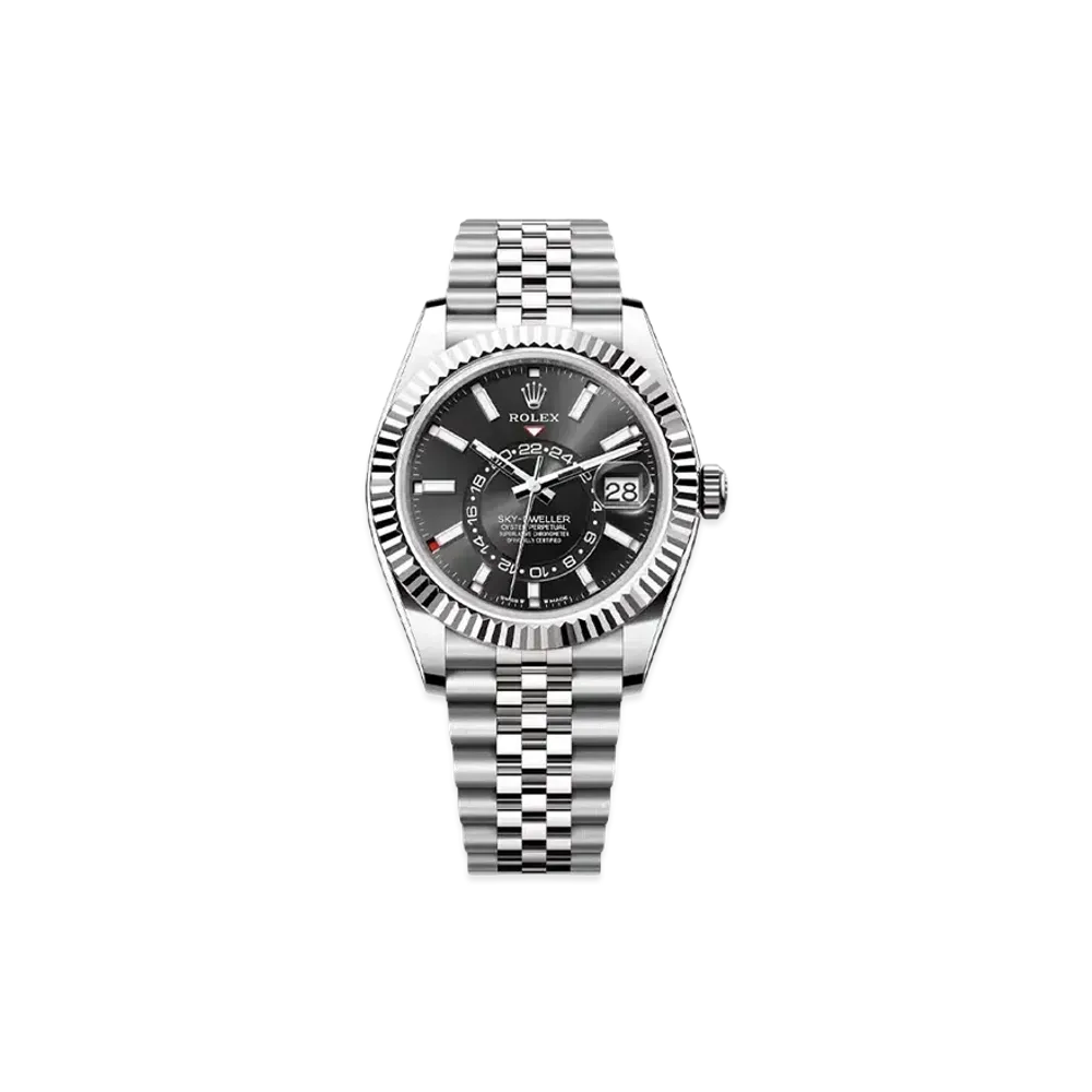 ROLEX Sky-Dweller Oyster 42mm "Black/Oyster Steel/White Gold"