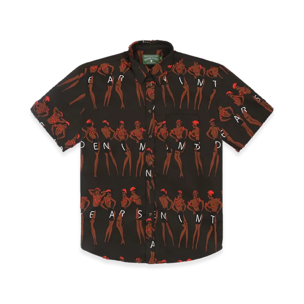 DENIM TEARS Dancer Button Up Shirt "Brown"
