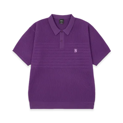 HUF Megablast Knit Polo Top "Purple"