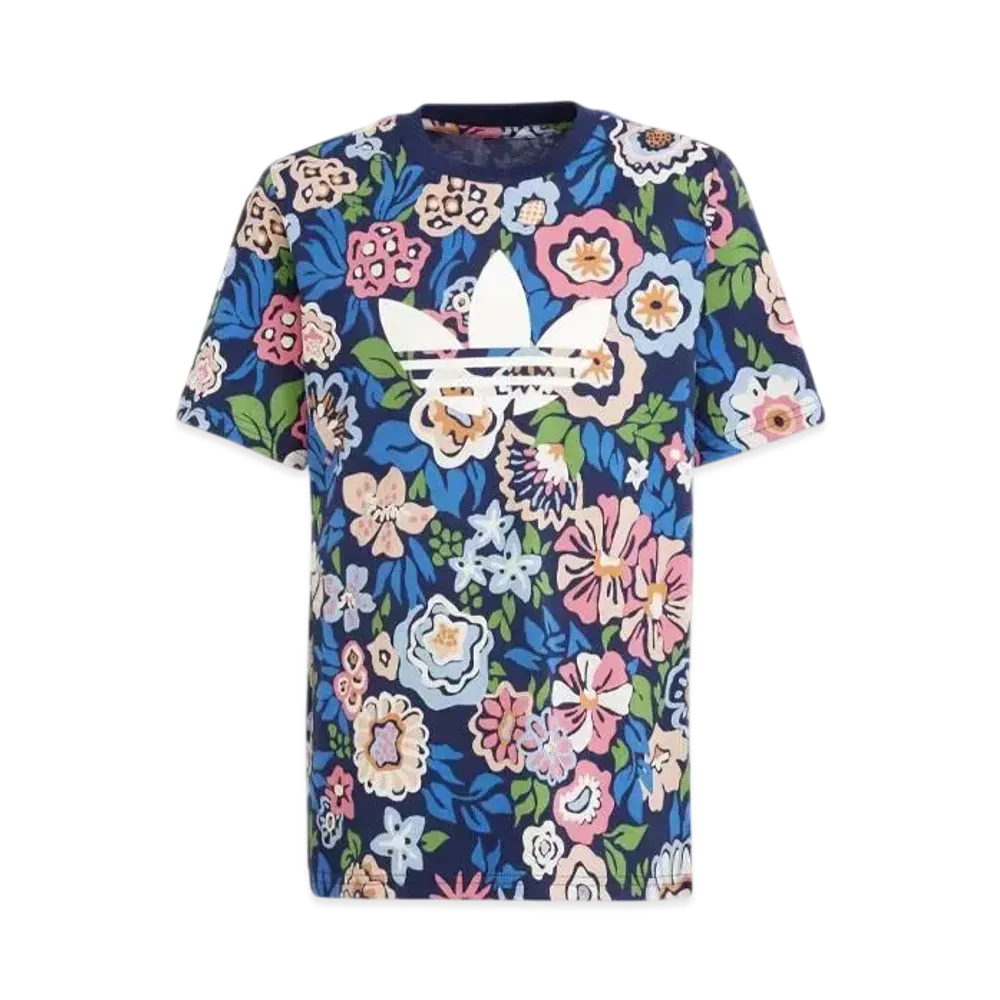 adidas x Liberty London Short Sleeve T-shirt (Kids) "Night Indigo/Multicolor"