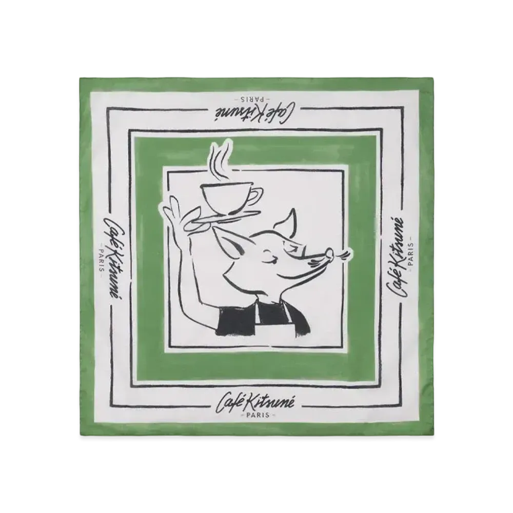 Maison Kitsune Cafe Kitsune Bandana "Sugar Cane Colorblock"