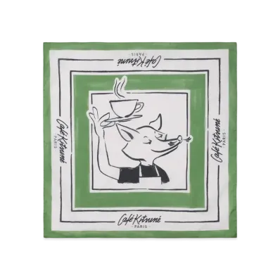 Maison Kitsune Cafe Kitsune Bandana "Sugar Cane Colorblock"