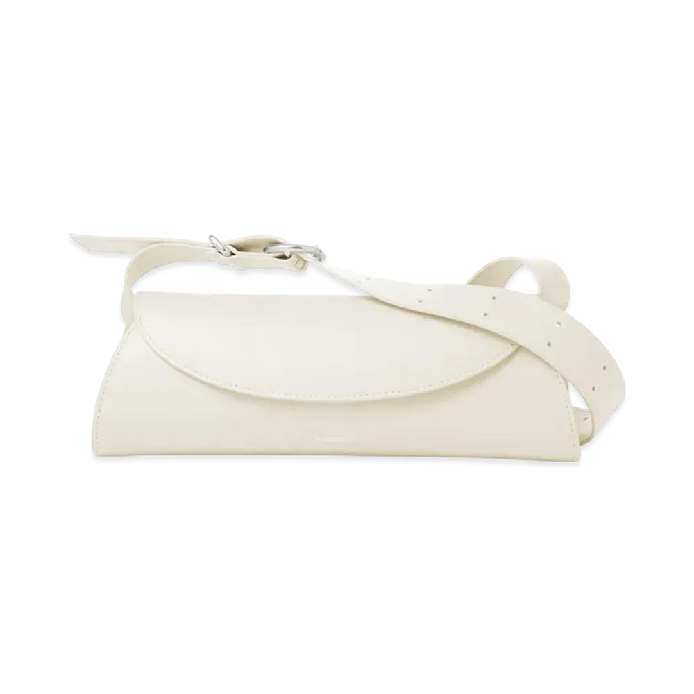 Jil Sander Shoulder Bag Cannolo Small "Eggshell"
