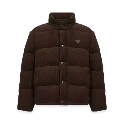 PRADA Corduroy Down Jacket "Brown"