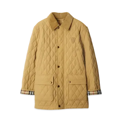Burberry Quilted Nylon Barn Jacket "Flax"