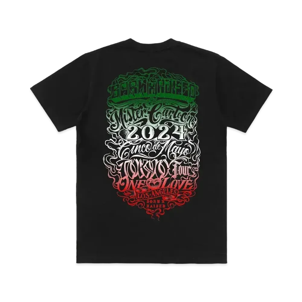Born x Raised x Mister Cartoon Cinco De Mayo 2024 Tee "Black"