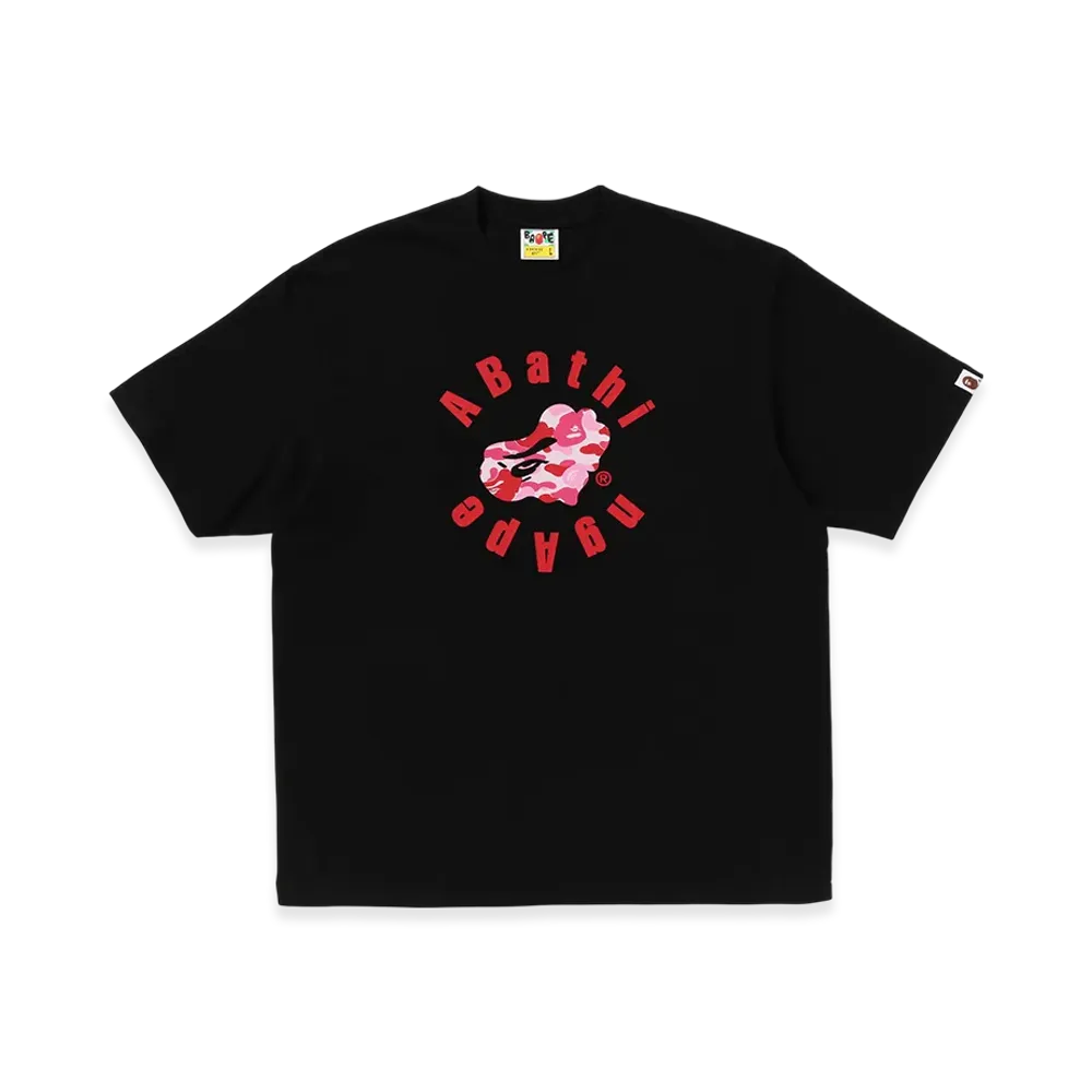A BATHING APE ABC Camo Heart Ape Relaxed Fit Tee "Black"