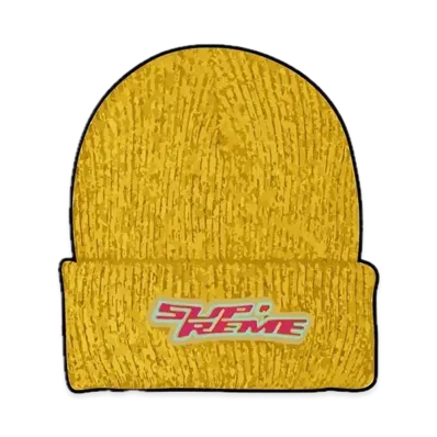 Supreme Raised Logo Patch Beanie "Mustard"
