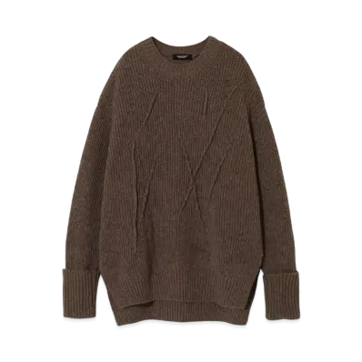 UNDERCOVER Wool Low Gauge Knit "Gray Brown"