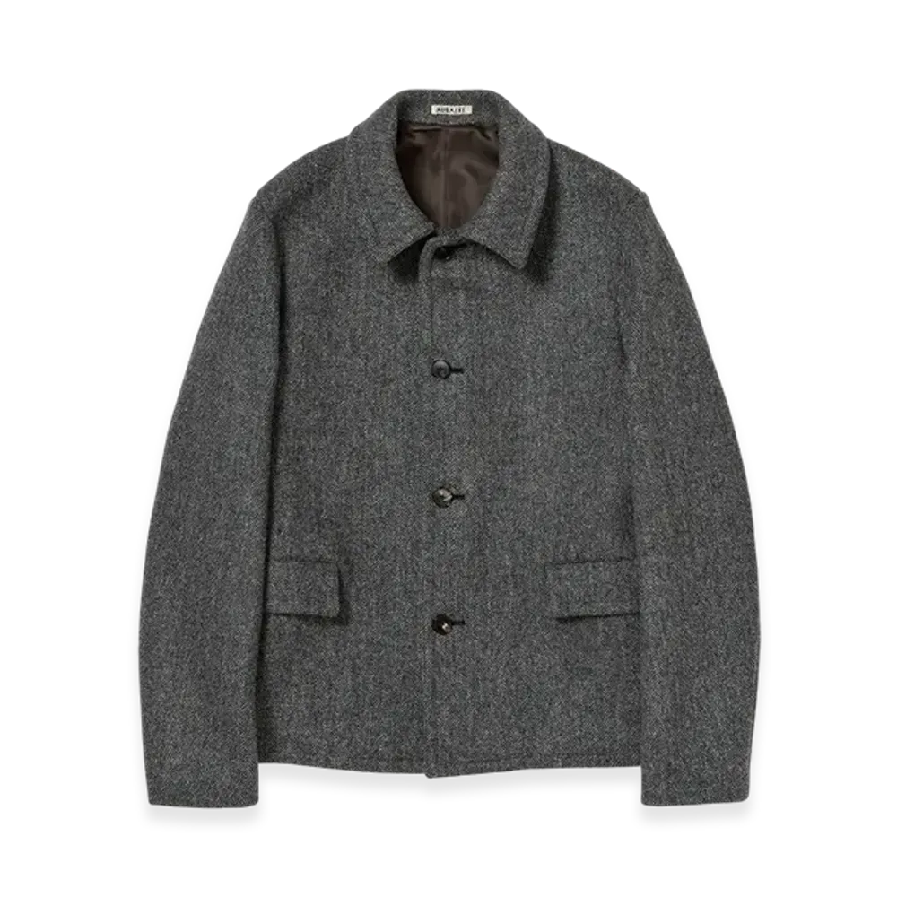 AURALEE Shetland Wool Double Cloth Blouson "Grey"