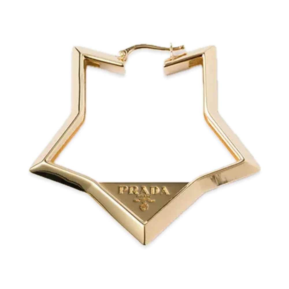 PRADA Metal Earrings "Gold"