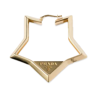PRADA Metal Earrings "Gold"