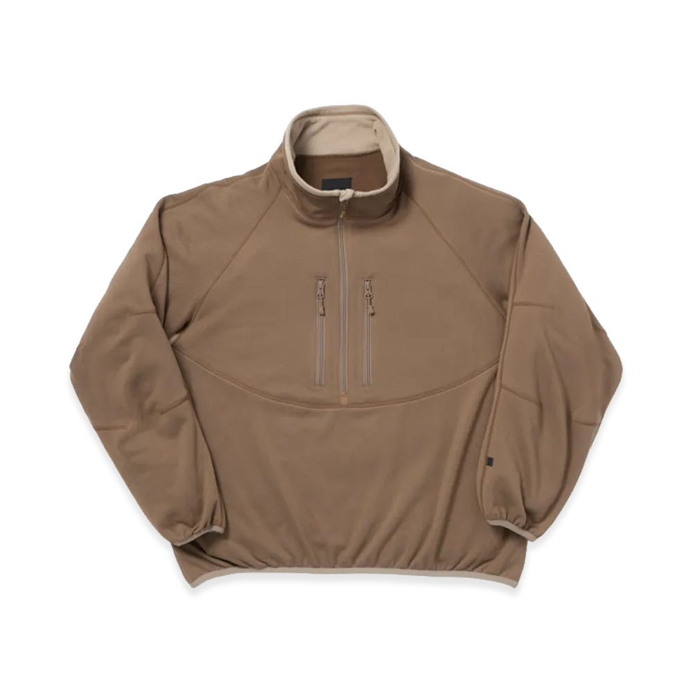 DAIWA PIER39 Tech Mil Fleece Jacket Pullover "Light Brown"