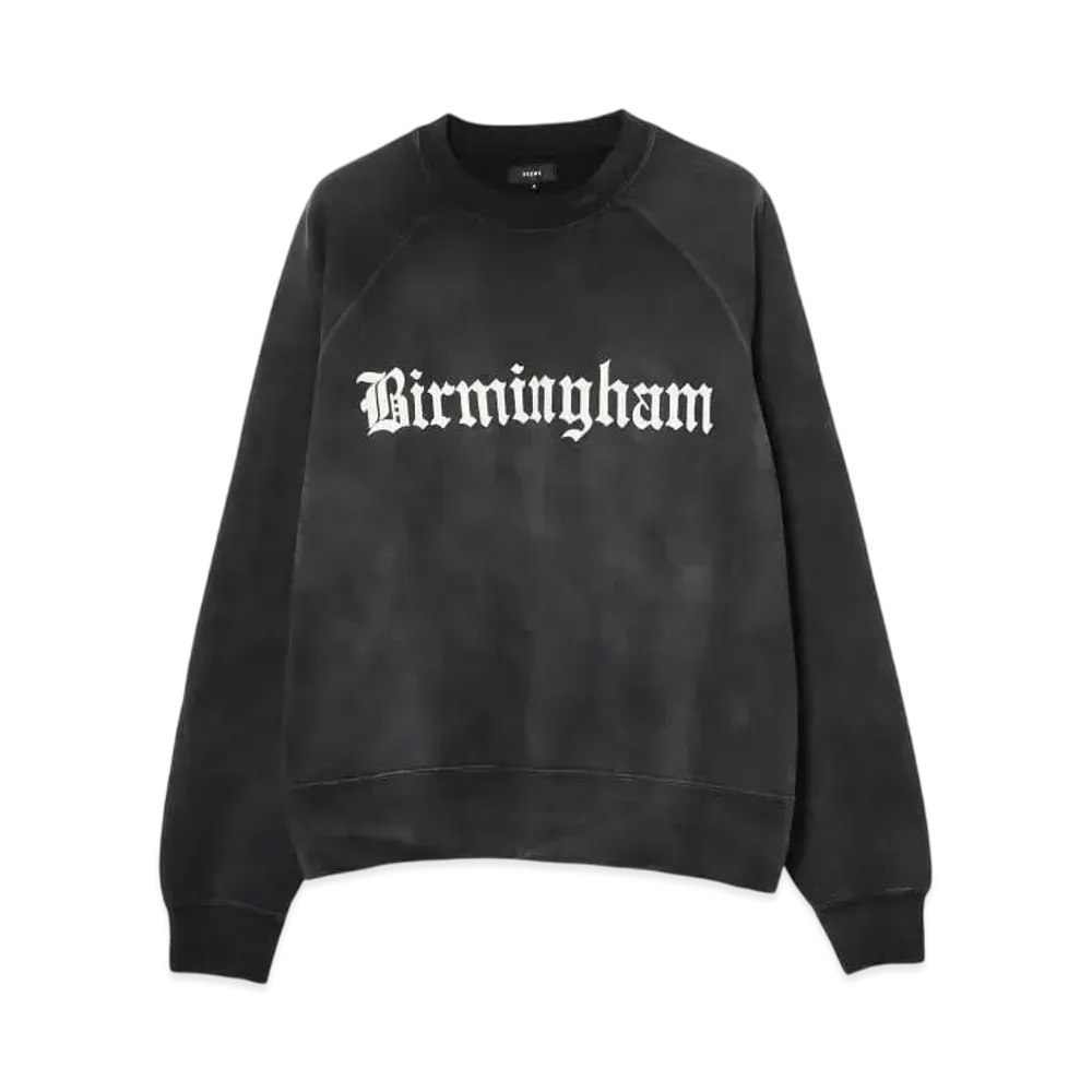 BEAMS Fade Print Crewneck Sweatshirts "Black"