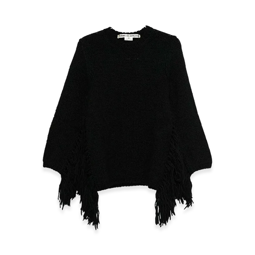 COMME des GARCONS Women's Fringe Knit Sweater "Black"