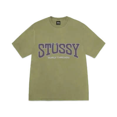Stussy Burly Threads Tee Pigment Dyed "Olive"