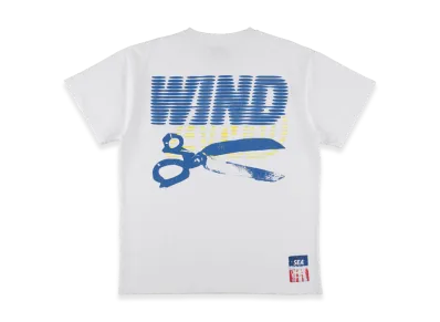 WIND AND SEA x DENHAM Line Halftone Scissors Sulfur Tee "White"