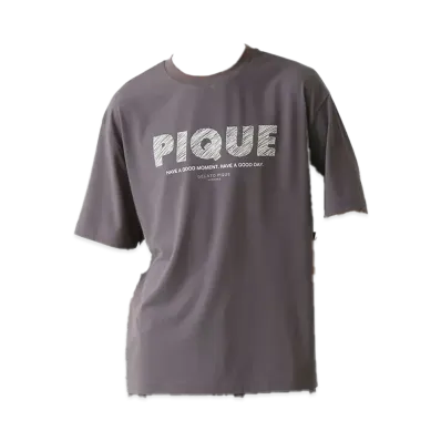 GELATO PIQUE Homme Cool Touch Sensation Function Pique Logo T-Shirt "Dark Gray"