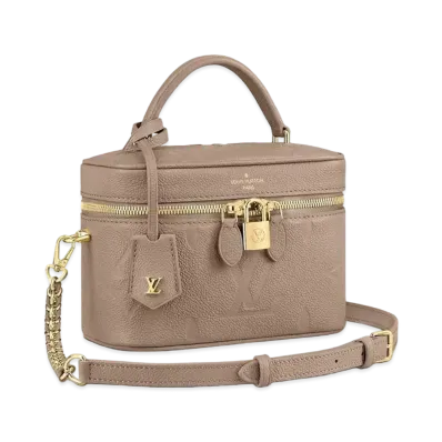 Louis Vuitton Monogram Empreinte Leather Vanity PM "Turtledove"