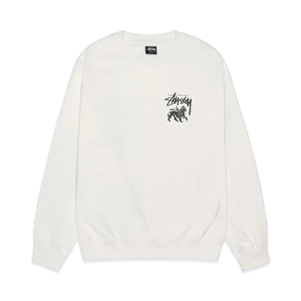Stussy Rasta Lion Pigment Dyed Crew "Natural" (FA24)