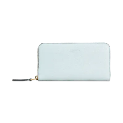 TOD'S Wallet In Leather "Light Blue/Grey"
