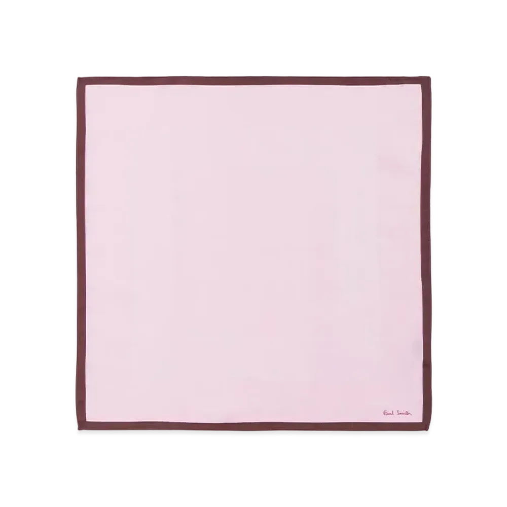 Paul Smith Square Trim Pocket Square "Pink"