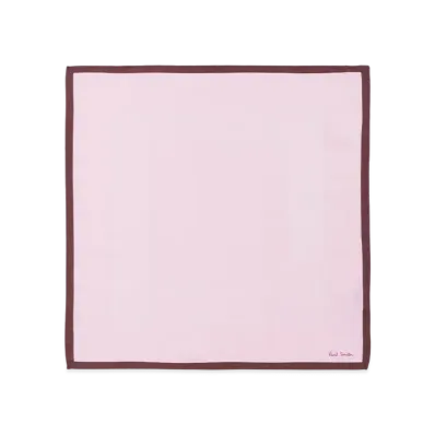 Paul Smith Square Trim Pocket Square "Pink"