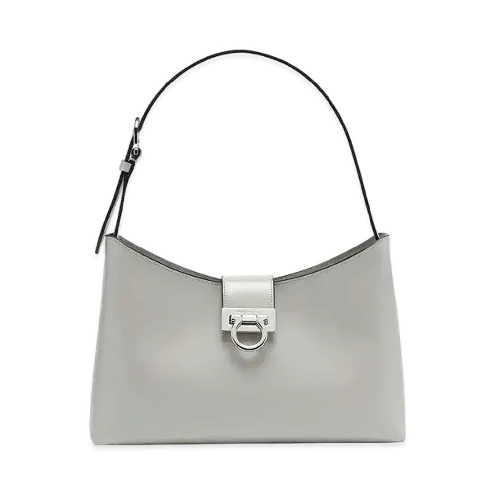 Salvatore Ferragamo Trifolio Shoulder Bag "Rhinoceros Grey"