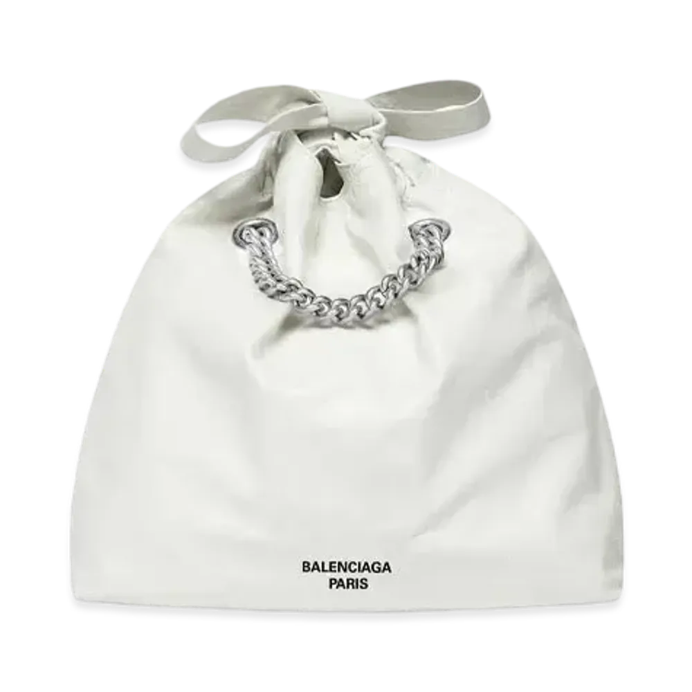 BALENCIAGA Crush Small Tote Bag "White"